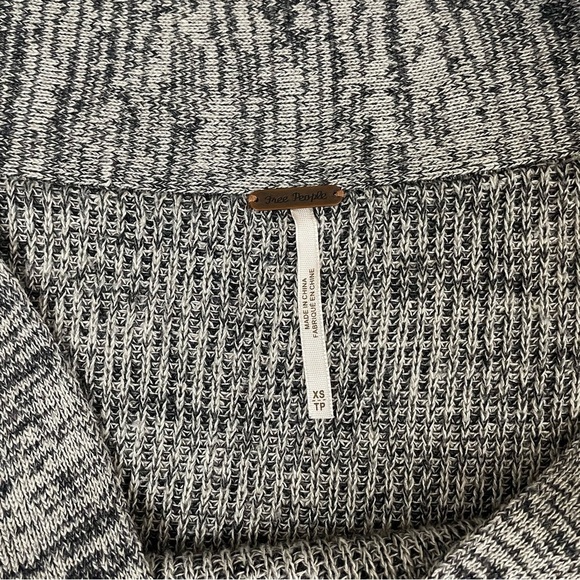 Free People Alana Off Shoulder Knit Gray Sweater - Picture 10 of 14